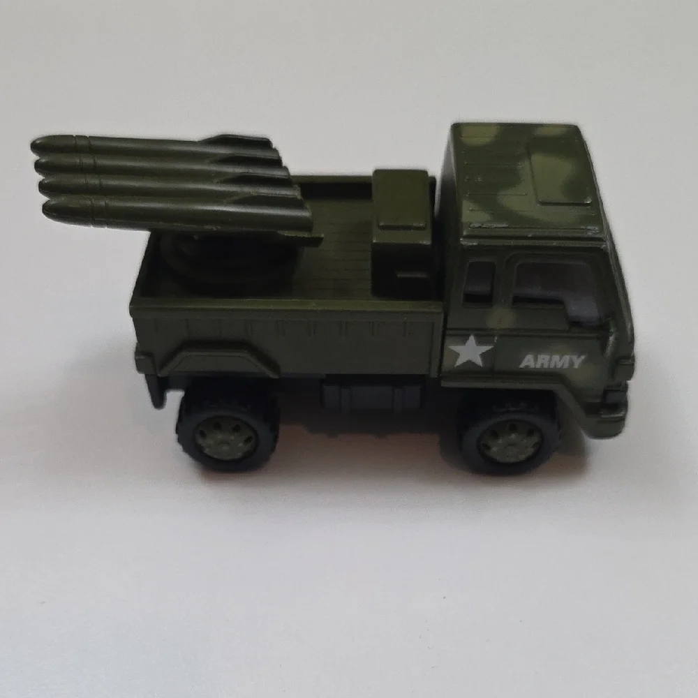 Soma Mighty Wheels die-cast/plastic US Army surface-to-air missile toy truck